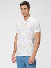Pepe Jeans Men White Printed Short Sleeves Tshirt