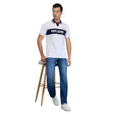Pepe Jeans White Printed Men Short Sleeve Polo T-Shirt