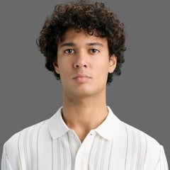 Pepe Jeans Men White Striped Polo T-Shirt