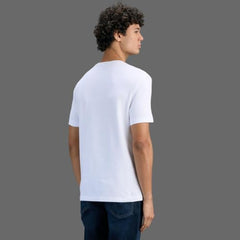Pepe Jeans Men White Slim Printed T-Shirt