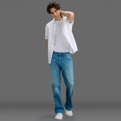 Pepe Jeans Men Light Wash Stretchable Bootcut Jeans