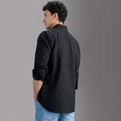 Pepe Jeans Men Black Solid Long Sleeves Shirt