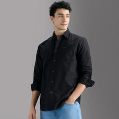 Pepe Jeans Men Black Solid Long Sleeves Shirt