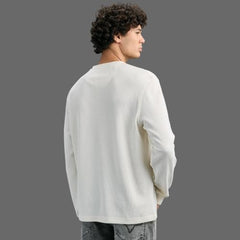 Men Ecru Slim Fit Henley T-Shirt