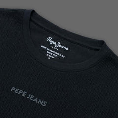 Pepe Jeans Men Black Printed Slim Fit T-Shirt