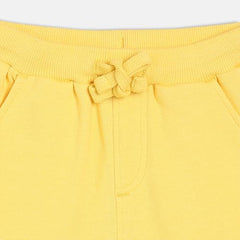 Baby Boys Elasticated Full Length Knitted Cotton Jogger, Pack of 1, Mustard (2-3Y)
