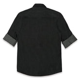 CAVIO Boys Black Denim Casual Shirt with T-Shirt