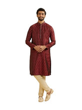 Manyavar Men's Brocade Self Design Kurta Set