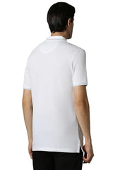 Louis Philippe Men White Solid Polo Neck T-Shirt