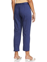 Rangriti Women's Ethnic Blue Pants (Size_S) Loose
