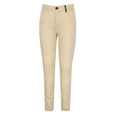 Gini & Jony Boys 4 Pocket Solid Trousers (Beige_9-10 Years)