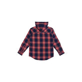Gini & Jony Checkered Woven Yard Hood Boys Shirt (A21GJB077C672NA002, Navy_Blue, 4)