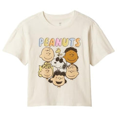 Peanuts Print Round-Neck T-Shirt, White, L