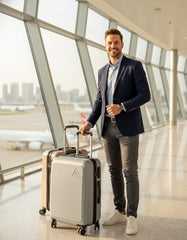 Aristocrat Chromium Cabin 55 Cm(Small) 8 Wheels Trolley Bags for Travel Hard Case Luggage, Lightweight Bag with Combination Lock & Robust Trolley with 5 Years Warranty (Brown) - Goyalsons ShopMax