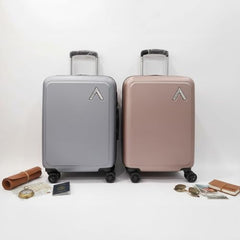 Aristocrat Chromium Cabin 55 Cm(Small) 8 Wheels Trolley Bags for Travel Hard Case Luggage, Lightweight Bag with Combination Lock & Robust Trolley with 5 Years Warranty (Cool Grey) - Goyalsons ShopMax