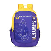 Skybags Klan Plus 37L Champs Blue Casual Backpack for Boys & Girls with 3 Compartments & Adjustable Shoulder Strap | Quick Access Front Pocket | Pencil Pouch | Perfect for School & Travel - Unisex