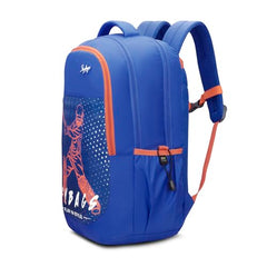 Skybags Klan Plus 37L Cricket Blue Casual Backpack for Boys & Girls with 3 Compartments & Adjustable Shoulder Strap | Quick Access Front Pocket | Pencil Pouch | Perfect for School & Travel - Unisex