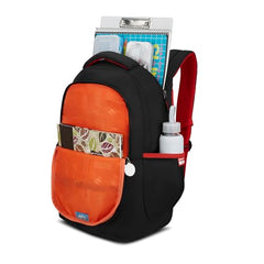 Skybags Kenshi 34L Dragon Warrior Black Casual Backpack for Boys & Girls with 3 Compartments & Adjustable Shoulder Strap | Quick Access Front Pocket | Rain Cover | Perfect for School & Travel - Unisex