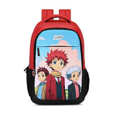 Skybags Manga 27L Anime Red Casual Backpack for Boys & Girls with 3 Compartments & Adjustable Shoulder Strap | Quick Access Front Pocket | Air-Mesh Back Panel | Perfect for School & Travel - Unisex