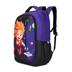 Skybags Manga 27L Anime Purple Casual Backpack for Boys & Girls with 3 Compartments & Adjustable Shoulder Strap | Quick Access Front Pocket | Air-Mesh Back Panel | Perfect for School & Travel - Unisex