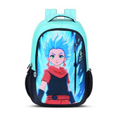 Skybags Manga 27L Anime Teal Casual Backpack for Boys & Girls with 3 Compartments & Adjustable Shoulder Strap | Quick Access Front Pocket | Air-Mesh Back Panel | Perfect for School & Travel - Unisex