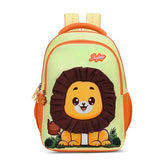 Skybags Buddy Prime 20L Lion Mane Yellow Casual Backpack for Boys & Girls with 3 Compartments & Adjustable Shoulder Strap | Side Pocket | Air-Mesh Back Panel | Perfect for School & Travel - Unisex