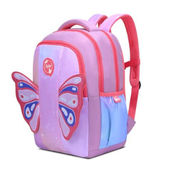 Skybags Buddy Prime 20L Butterfly Wings Pink Casual Backpack for Boys & Girls with 3 Compartments & Adjustable Shoulder Strap | Side Pocket | Air-Mesh Back Panel | Perfect for School & Travel - Unisex