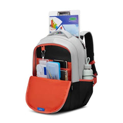 Skybags Aero Pro 38L Black Casual Backpack for Boys & Girls with 3 Compartments & Adjustable Strap | Insulated Tiffin Pouch | Rain Cover | Aer-Zone Back Panel | Perfect for School & Travel - Unisex