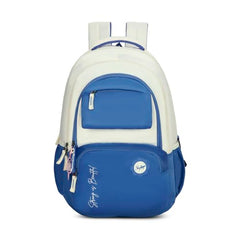 Skybags Celeste 37L Blue Casual Backpack for Girls with 3 Compartments & Adjustable Shoulder Strap | 16 Inch Padded Laptop Sleeve | Quick Access Front Pocket & Rain Cover | Perfect for School & Travel