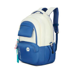 Skybags Celeste 37L Blue Casual Backpack for Girls with 3 Compartments & Adjustable Shoulder Strap | 16 Inch Padded Laptop Sleeve | Quick Access Front Pocket & Rain Cover | Perfect for School & Travel