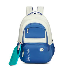 Skybags Celeste 37L Blue Casual Backpack for Girls with 3 Compartments & Adjustable Shoulder Strap | 16 Inch Padded Laptop Sleeve | Quick Access Front Pocket & Rain Cover | Perfect for School & Travel