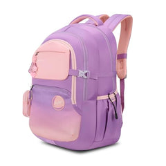 Skybags Riva 37L Purple Casual Backpack for Girls with 3 Compartments & Adjustable Shoulder Strap | 16 Inch Padded Laptop Sleeve | Detachable Happy Pouch & Secret Pocket | Perfect for School & Travel