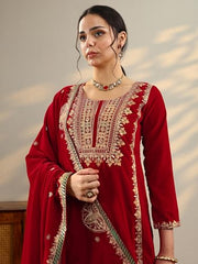 Libas Women's Velvet Kurta Set