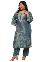 Extra Love By Libas Printed Silk Blend Straight Kurta Set For Women (500492-3Xl)