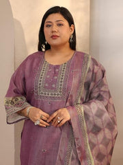 Extra Love By Libas Printed Silk blend Straight Kurta Set for Women (500495-3XL)