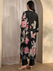 Libas Printed Silk blend Straight Kurta With Trousers With Dupatta (401176XXL)