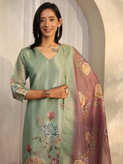 Libas Printed Silk Blend Straight Kurta Set For Women (401184XXL)