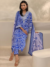 Libas Printed Cotton Blend Straight Kurta With Trousers and Dupatta-99835S