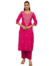 Libas Embroidered Chanderi Silk Straight Kurta for Women (43126M)