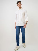 Parx Men Slim Fit Solid Pattern Pure Cotton Semicutaway Collar Full Sleeve Casual Shirt (Size: 40)-XMSS14475-W1 White