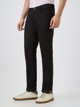 Parx Men Low Rise Tapered Fit Knitted Pattern Cotton Polyester Blend Jeans (Size: 38)-XCYA03069-K9 Black