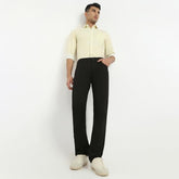 Parx Men Mid Rise Straight Fit Knitted Pattern Cotton Polyester Blend Jeans-XCYN03155-K9 Black