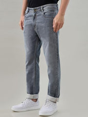 Parx Mid Rise Straight Fit Grey Men Jeans