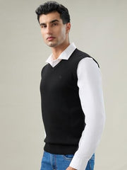 Parx Black Solid Pattern Men Winter Wear