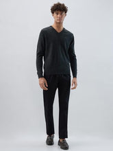 Raymond Men Regular Fit Solid Pattern Marino Wool Acryalic Blend Rib Collar Full Sleeve Casual Sweater