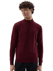 Raymond Men Contemporary Fit Solid Pattern Marino Wool Acryalic Blend Turtle Neck Full Sleeve Casual Sweater