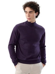 Raymond Men Contemporary Fit Solid Pattern Marino Wool Acryalic Blend Turtle Neck Full Sleeve Casual Sweater