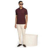 blackberrys Men's Slim Fit Solid Wine Casual T Shirts