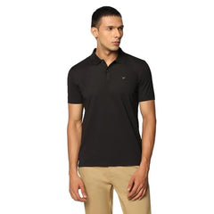 blackberrys Men's Slim Fit Solid Black Polo T-Shirt