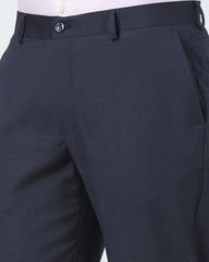 Blackberrys Men's Beige Polyester Blend Mini-Checks Slim Fit Formal Trousers